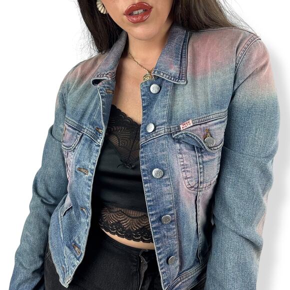 90's MISS SIXTY ITALY fitted pink wash denim jacket - Picture 15 of 16